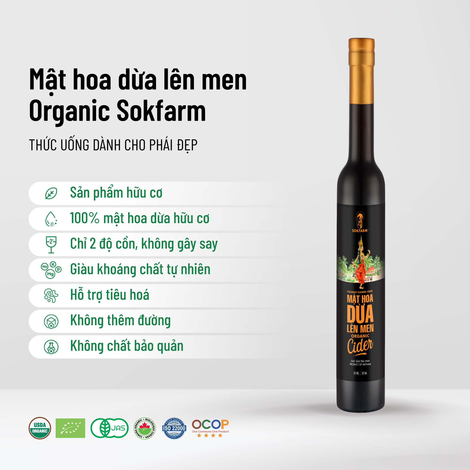 Hình ảnh sản phẩm Mật hoa dừa lên men organic Sokfarm